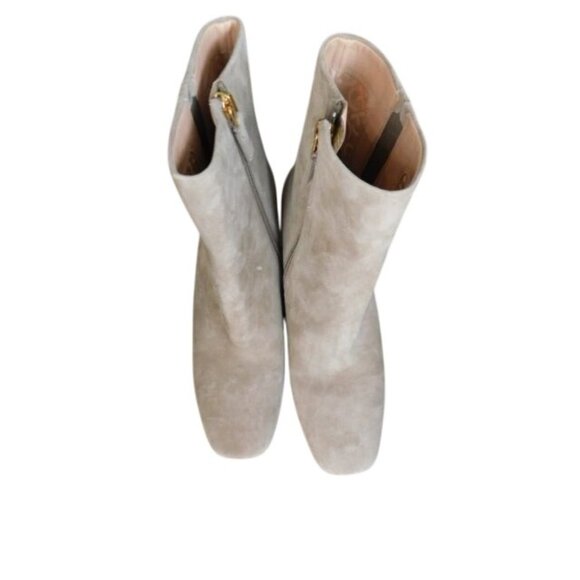 Cole Haan Size 8.5B Taupe Suede Designer Heeled Ankle Boots Booties NEW - Picture 2 of 4